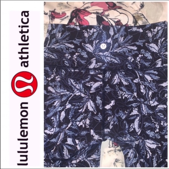 Lululemon Wunder Under Tights Leggings Rare Sketch Leaf Size 4 NWOT Athleisure - Picture 14 of 16